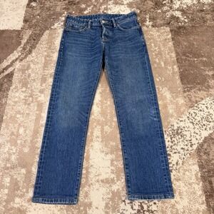 Buck Mason Maverick Slim Jeans 14 Oz Double Dipped Denim Mens 30x29 Button Fly